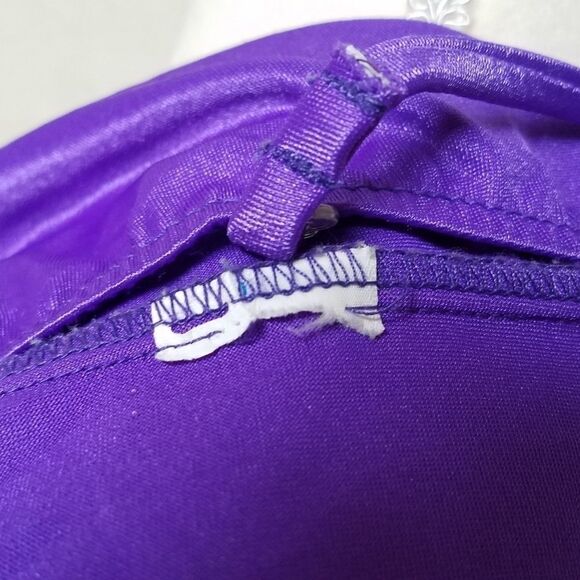VINTAGE 70s Purple Underwire Maillot Swimsuit - Picture 11 of 11
